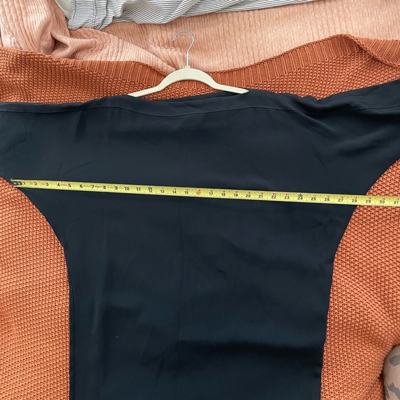 Maison Martin Margiela Silk Crepe Dolman Sleeve/Boat Neck Dress w/ Satin Stripe - Picture 11 of 12